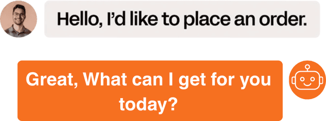 Customer chat - placing an order